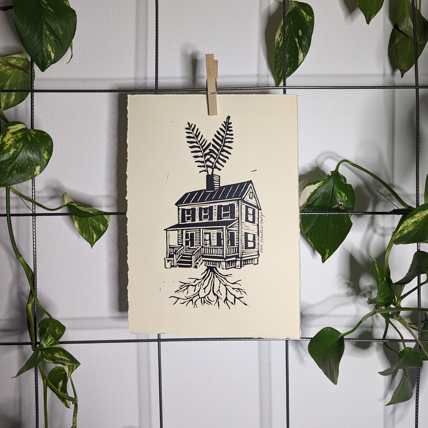 handprinted blockprint | fern cabin