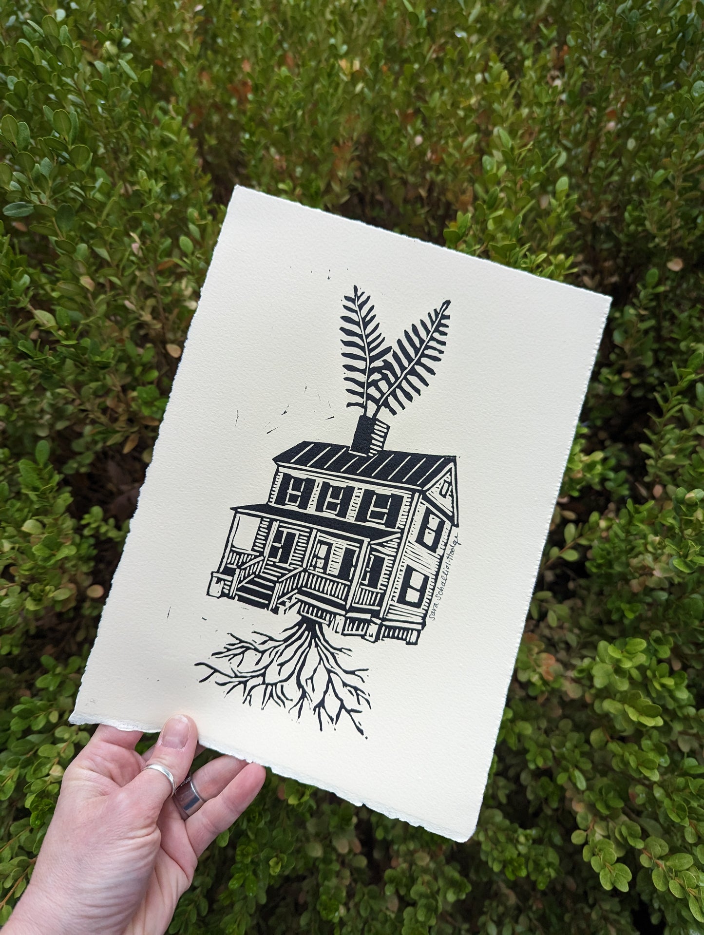 handprinted blockprint | fern cabin