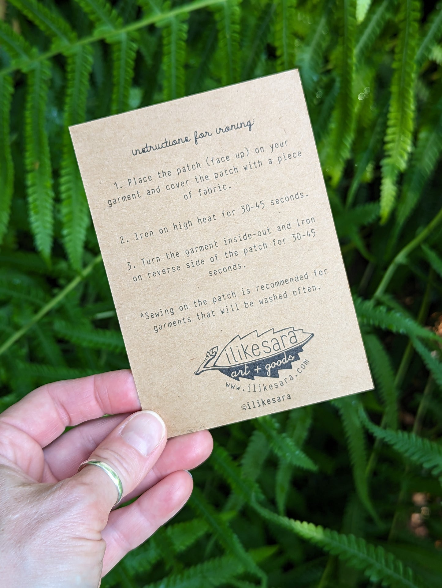 iron-on patch | leaf 3 pack - green