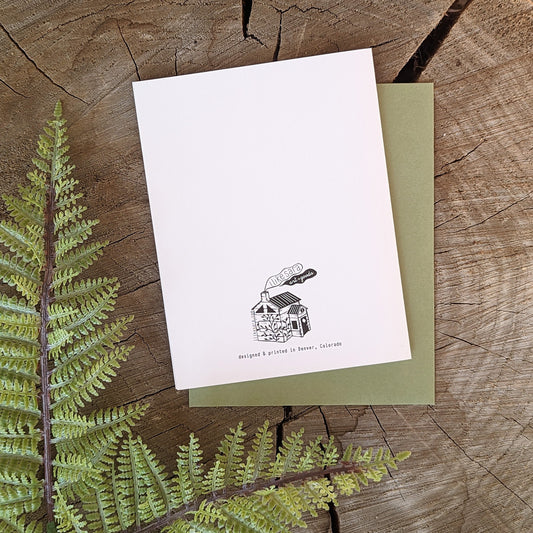 greeting card | skull planter - Halloween