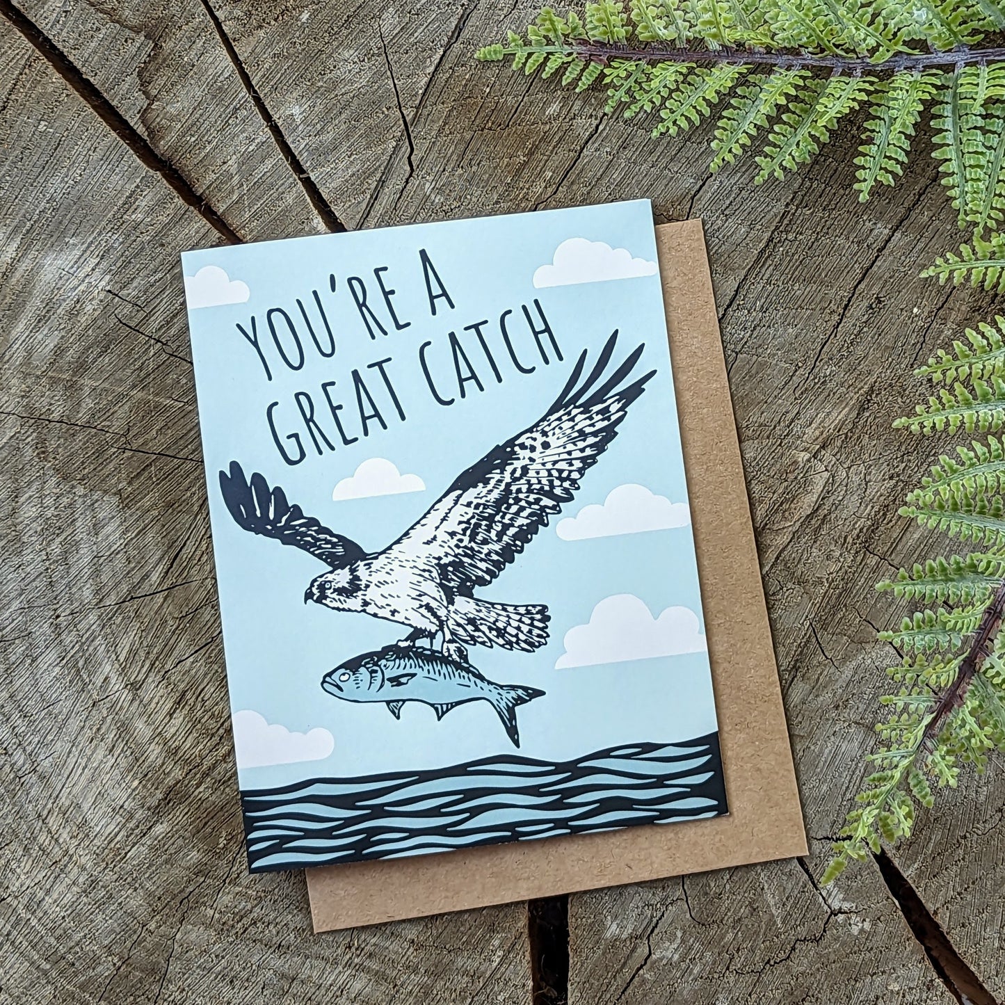 greeting card | you're a great catch - love Valentine friendship