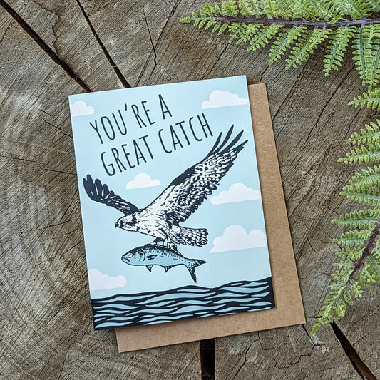greeting card | you're a great catch - love Valentine friendship