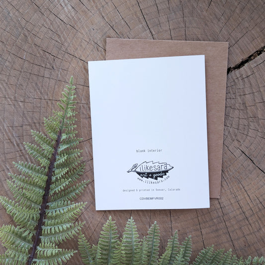 greeting card | be mine forever - love Valentine robin bird
