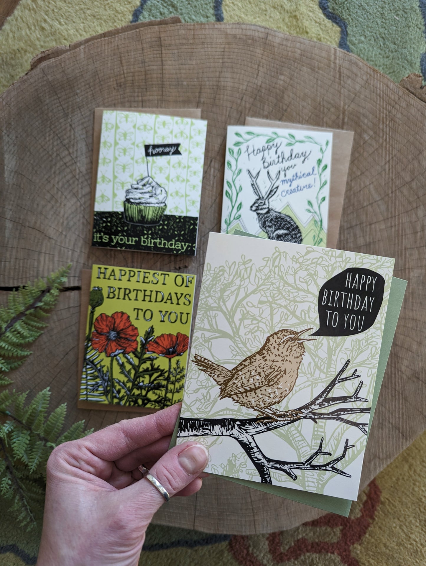 greeting card | happy birthday to you wren - bird
