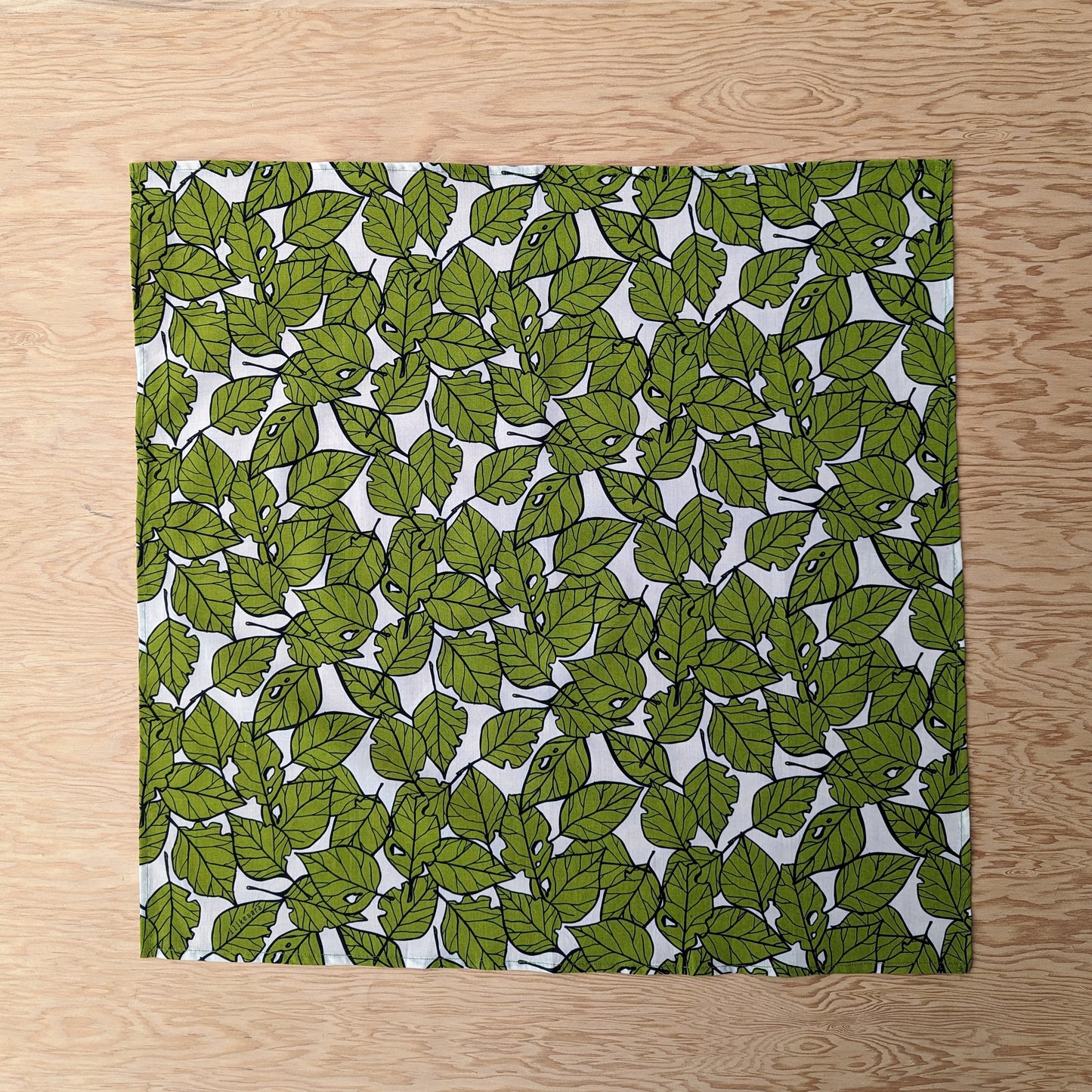 bandana | leaf litter - green nature forest screenprinted scarf