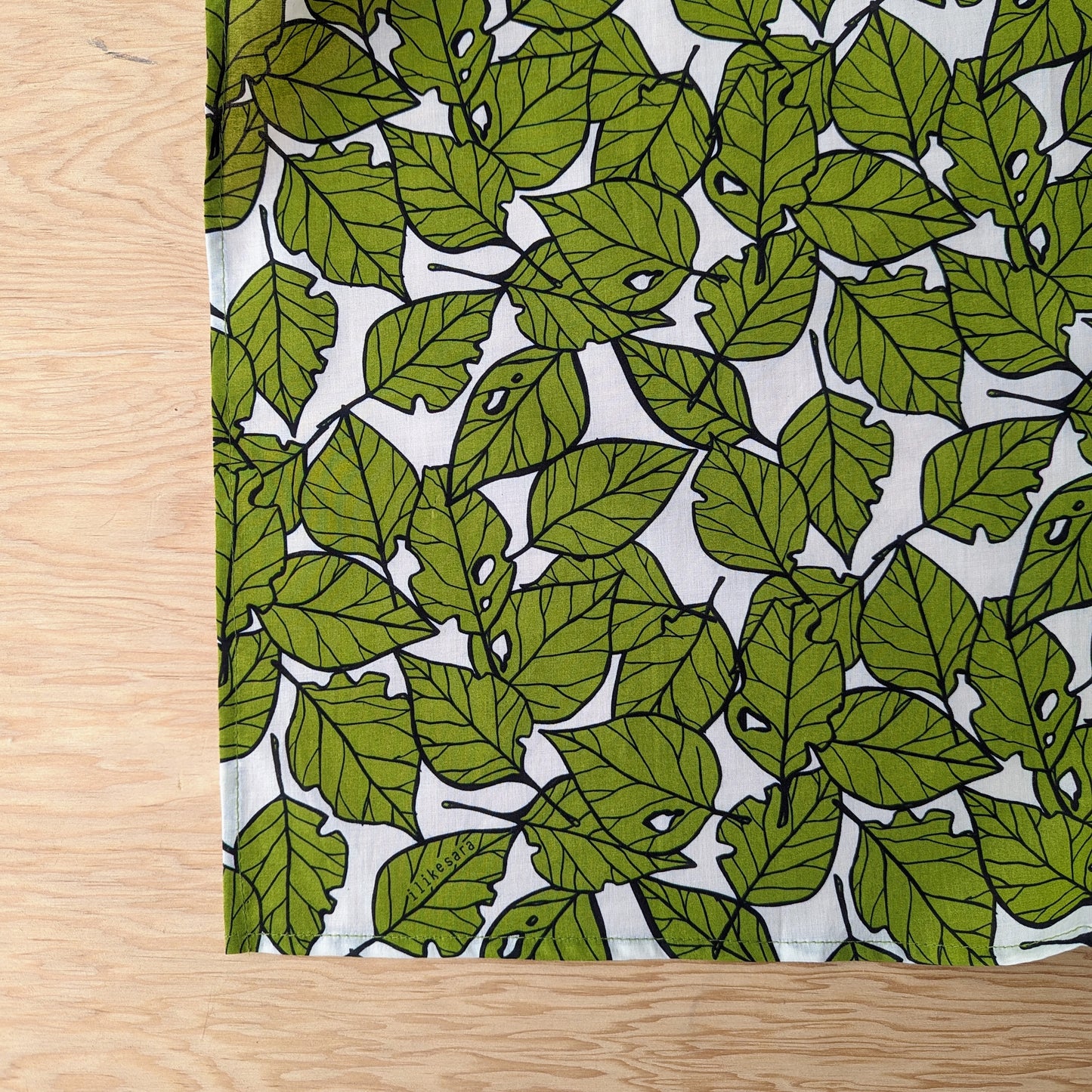 bandana | leaf litter - green nature forest screenprinted scarf