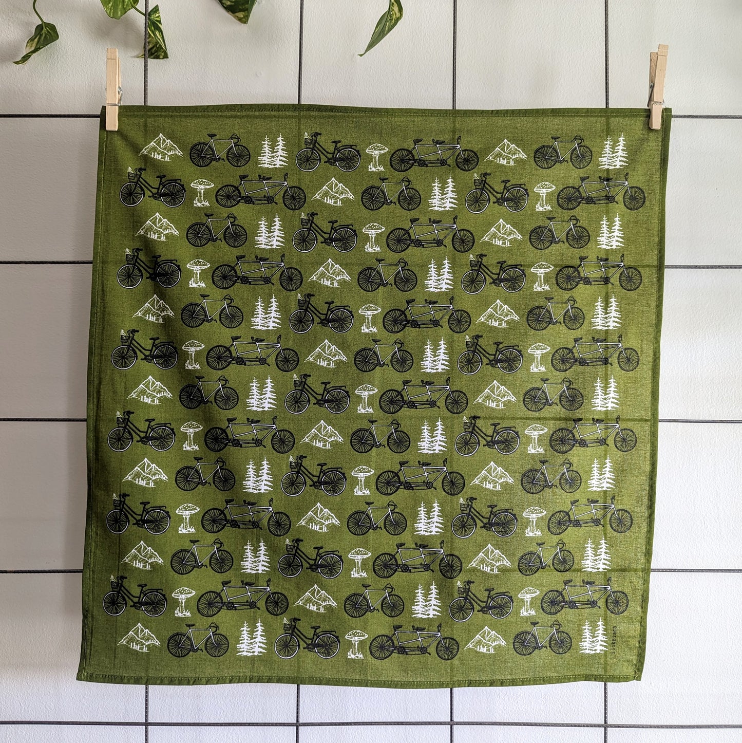 bandana | bicycle adventure - green nature tree mountain scarf
