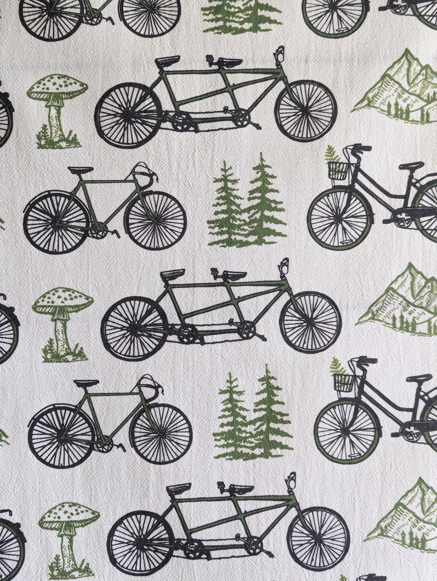 tea towel | bicycle adventure - bike & nature cotton flour sack dish cloth