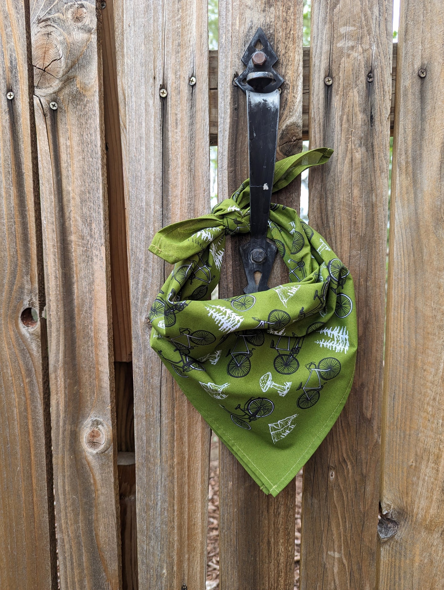 bandana | bicycle adventure - green nature tree mountain scarf