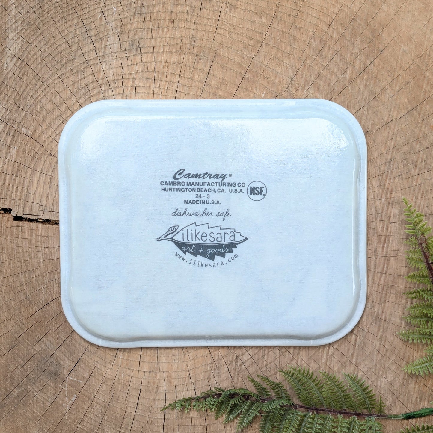 fiberglass tray | leaf litter - green leaves 10" x 8" dishwasher safe