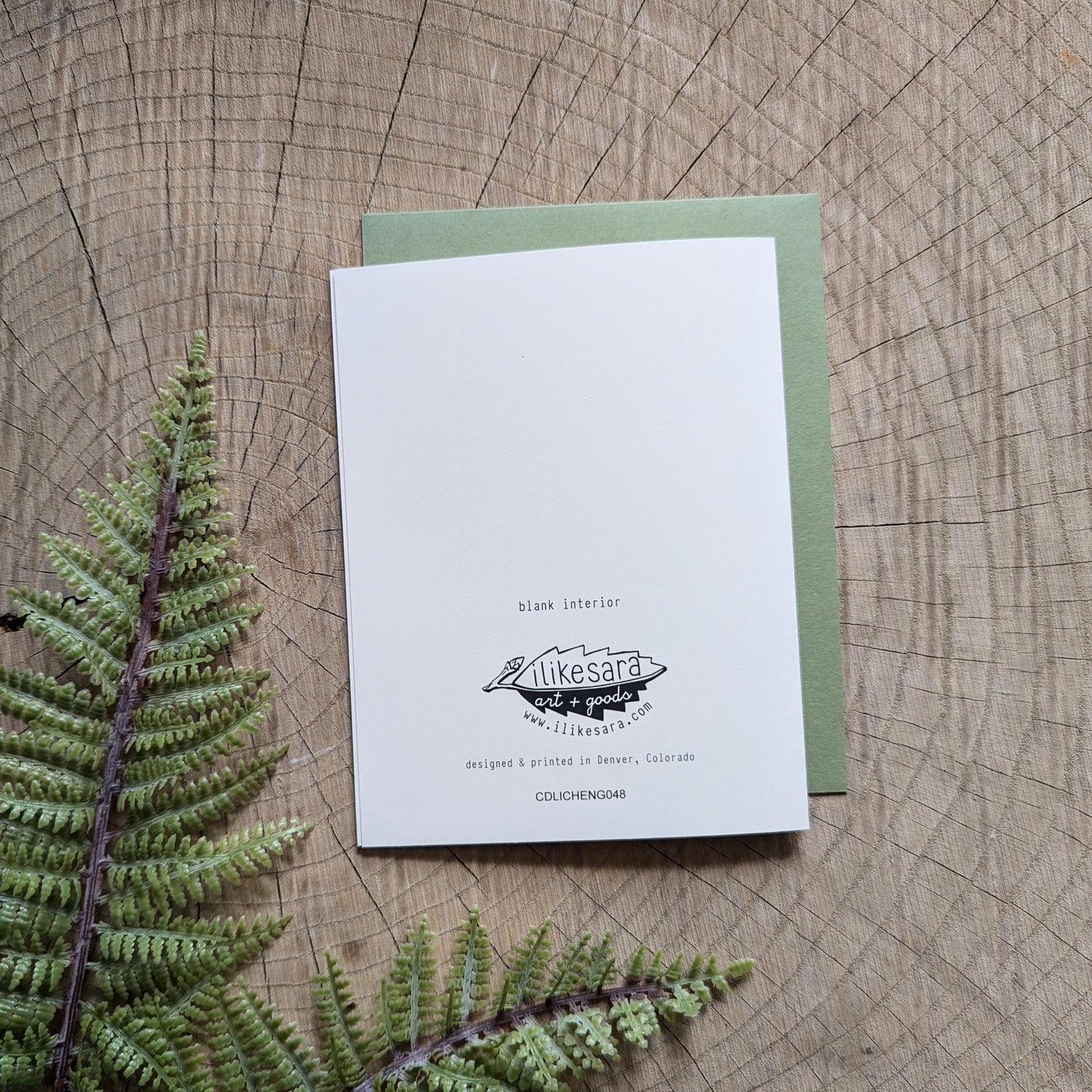 greeting card | i've taken a lichen to you - friendship love moss