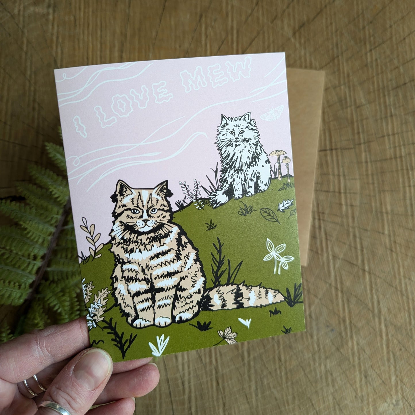 greeting card | i love mew - friendship cat