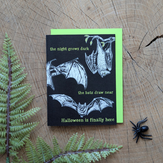 greeting card | the bats draw near - Halloween