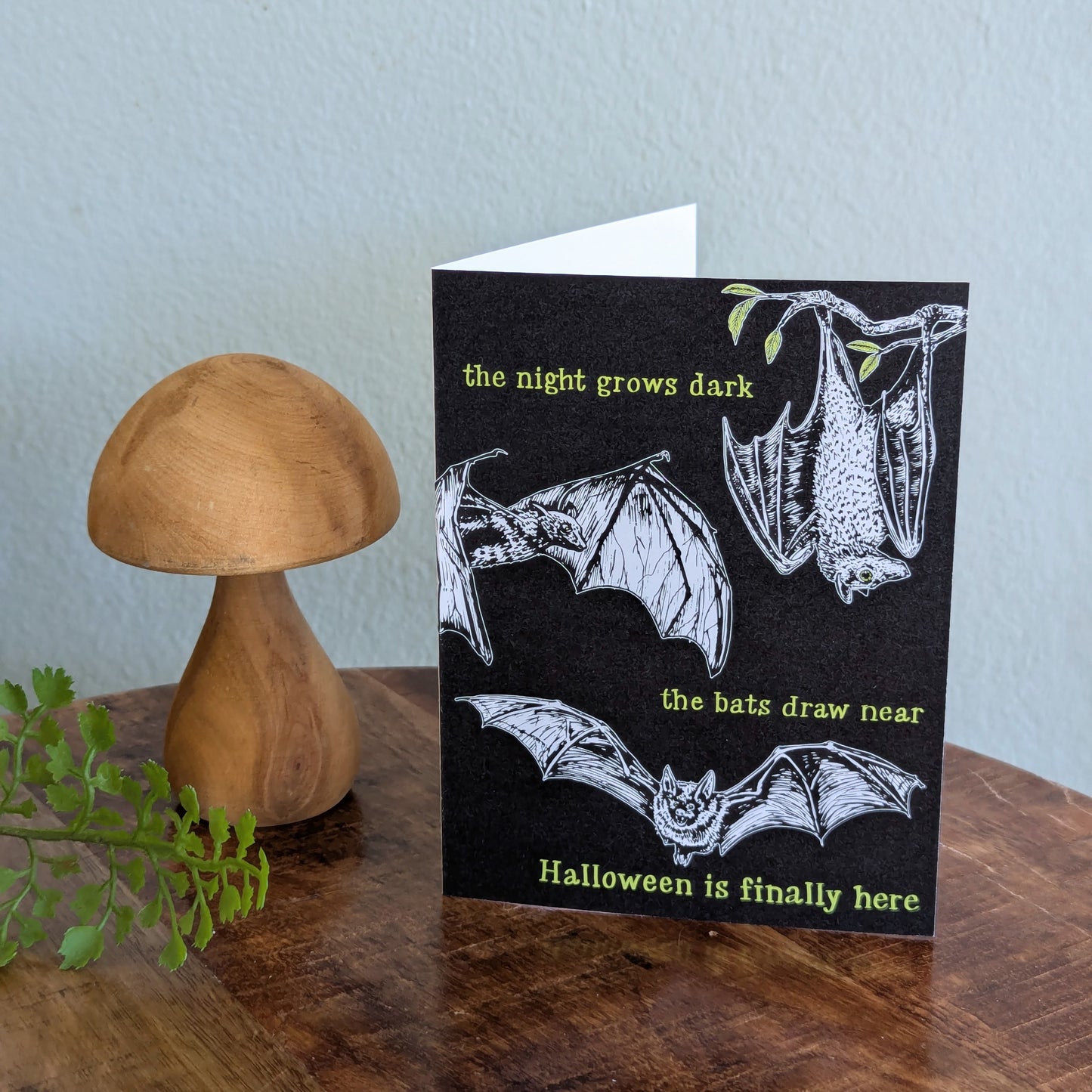 greeting card | the bats draw near - Halloween