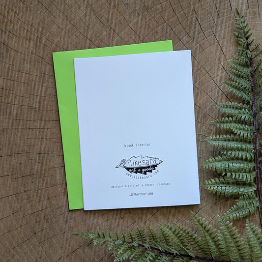 greeting card | you're my cup of tea - friendship flowers