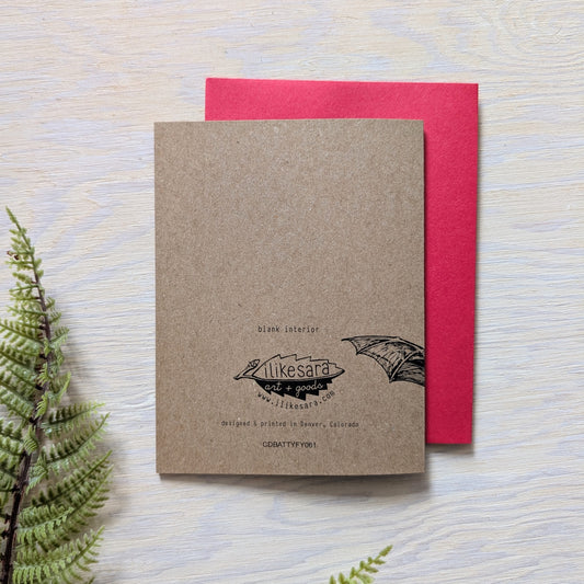 greeting card | i'm batty for you - Valentine or Halloween love card