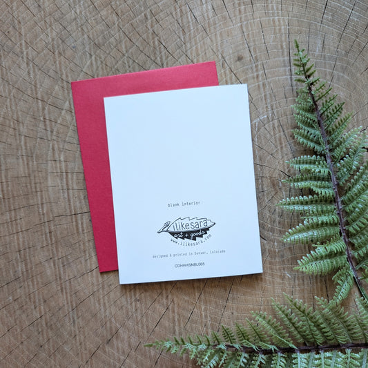 greeting card | happy holidays snail