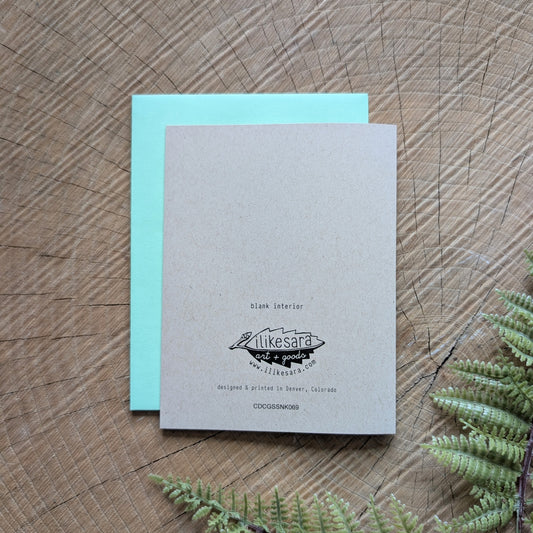 greeting card | congratulations snake - graduation, new baby, new job, engagement