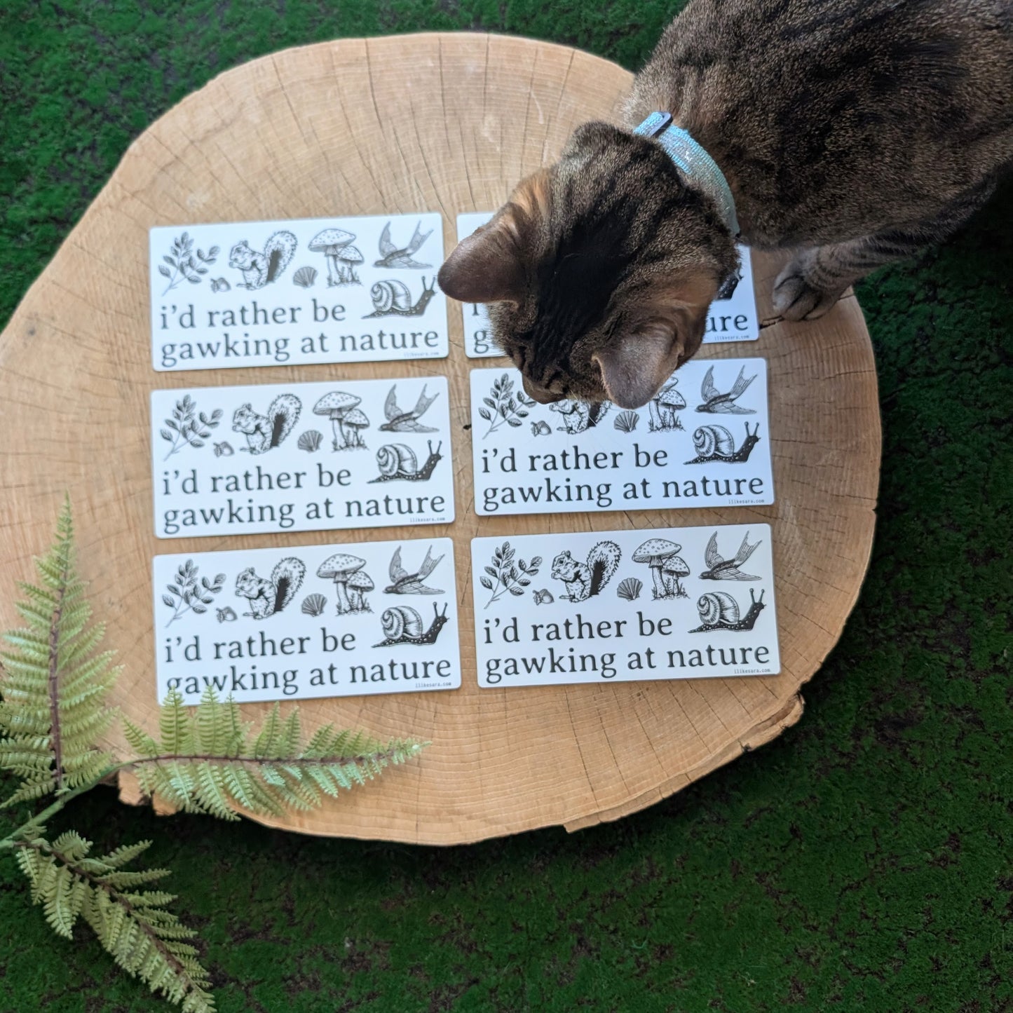 sticker | i'd rather be gawking at nature - waterproof uv-resistant vinyl woodland forest decal