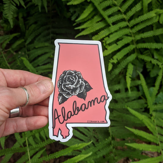 sticker | Alabama state flower Camellia - waterproof uv-resistant vinyl state flower decal