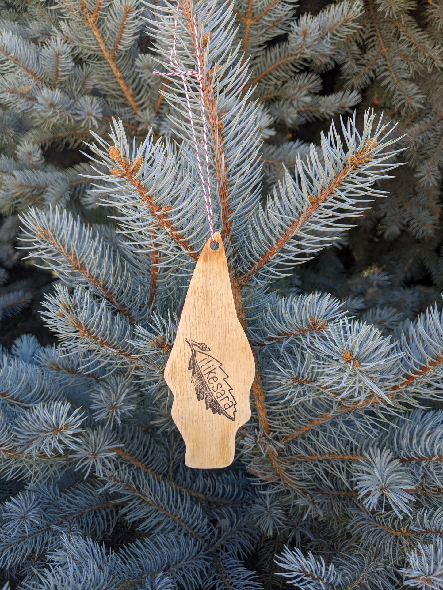 wooden ornament | woodland gnome - laser-cut birch plywood Christmas decor