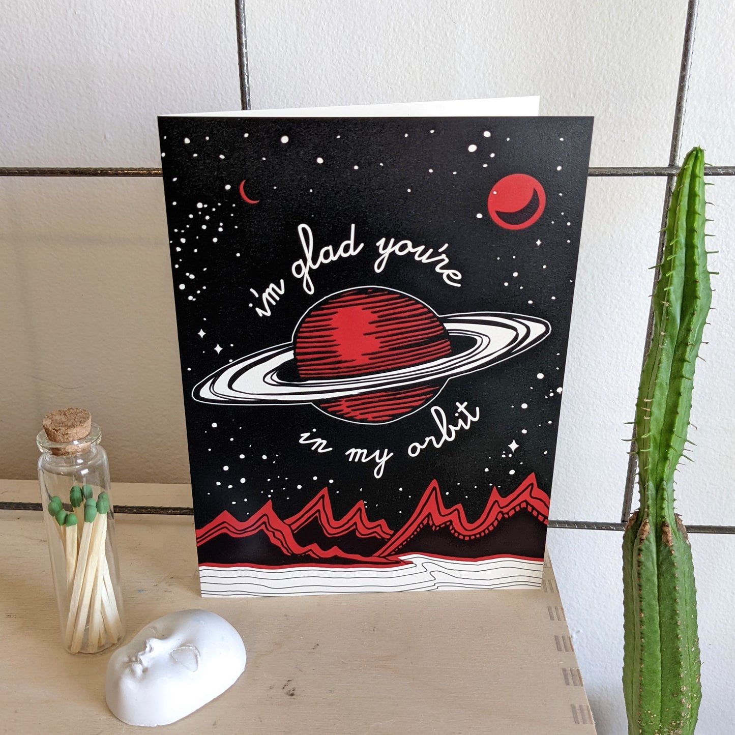 greeting card | glad you're in my orbit - love friendship Valentine