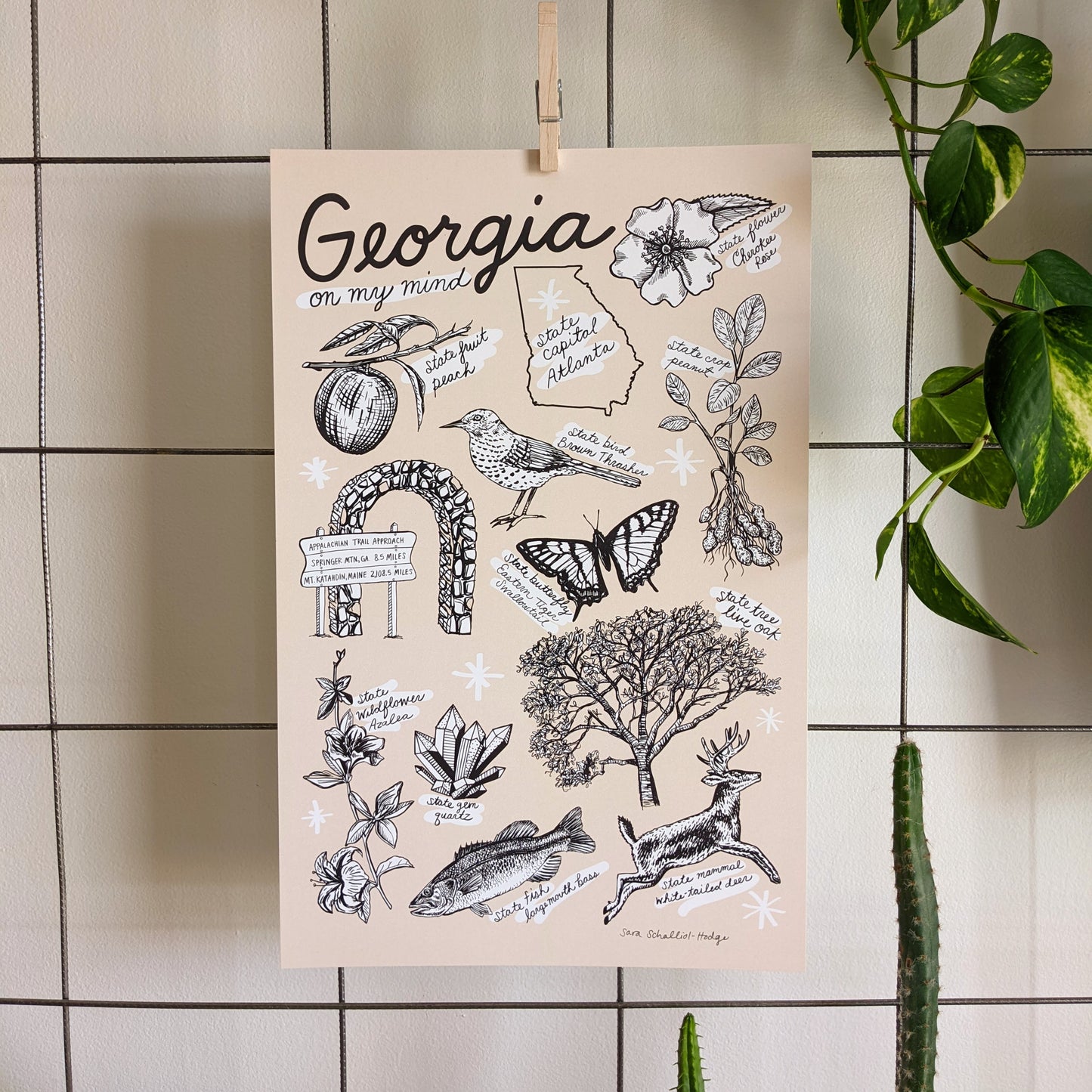 art print | Georgia symbols