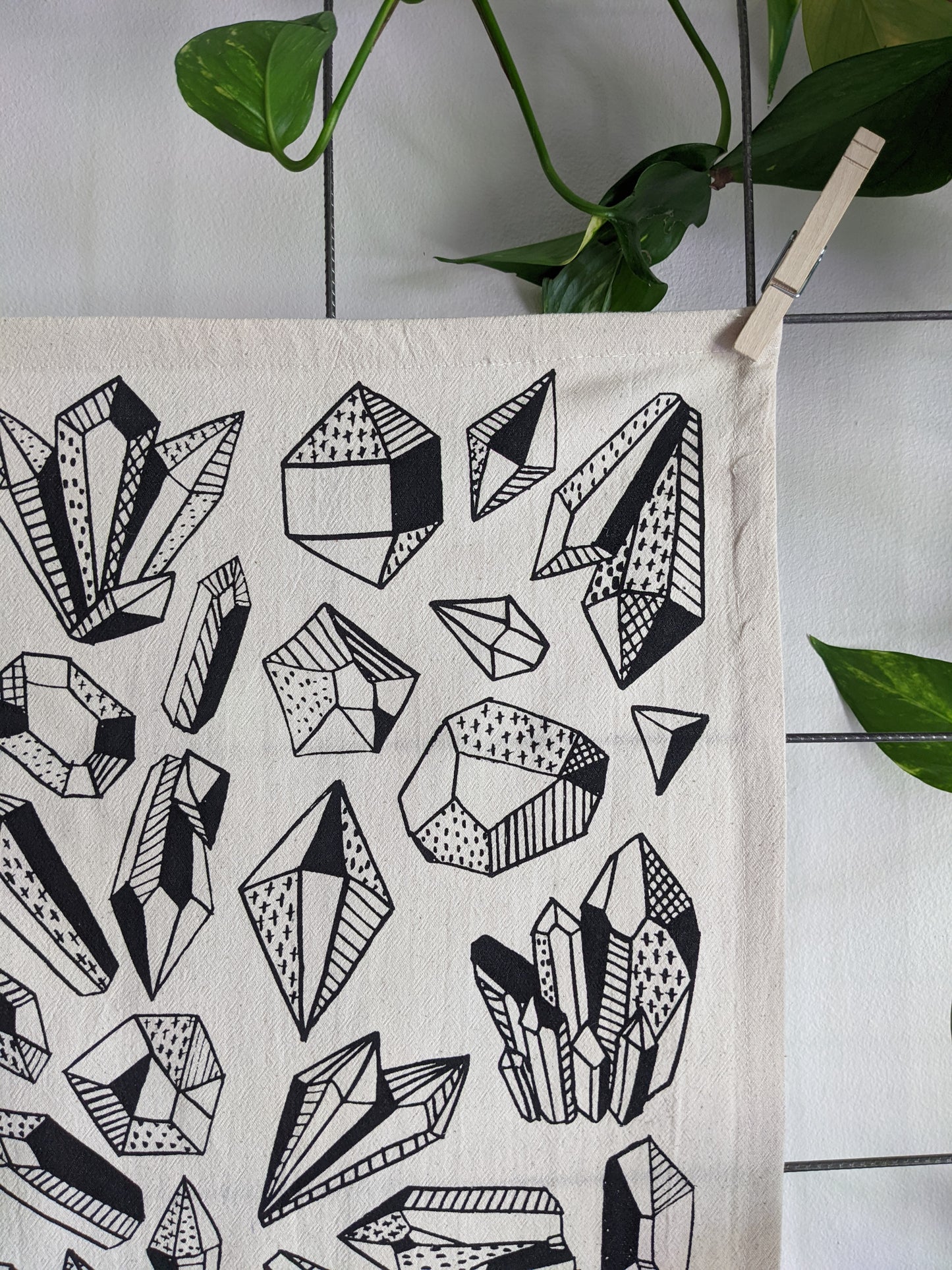 tea towel | gem - crystal pattern cotton flour sack dish cloth