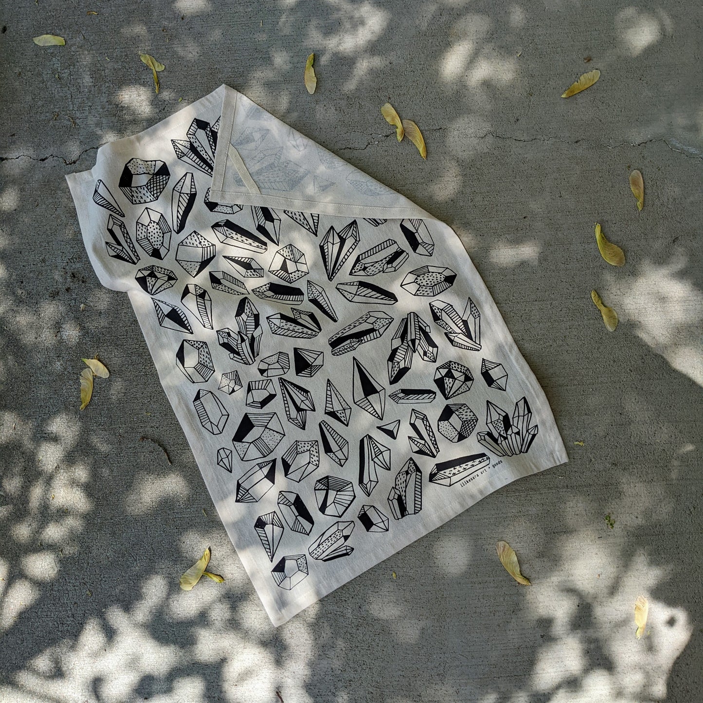tea towel | gem - crystal pattern cotton flour sack dish cloth