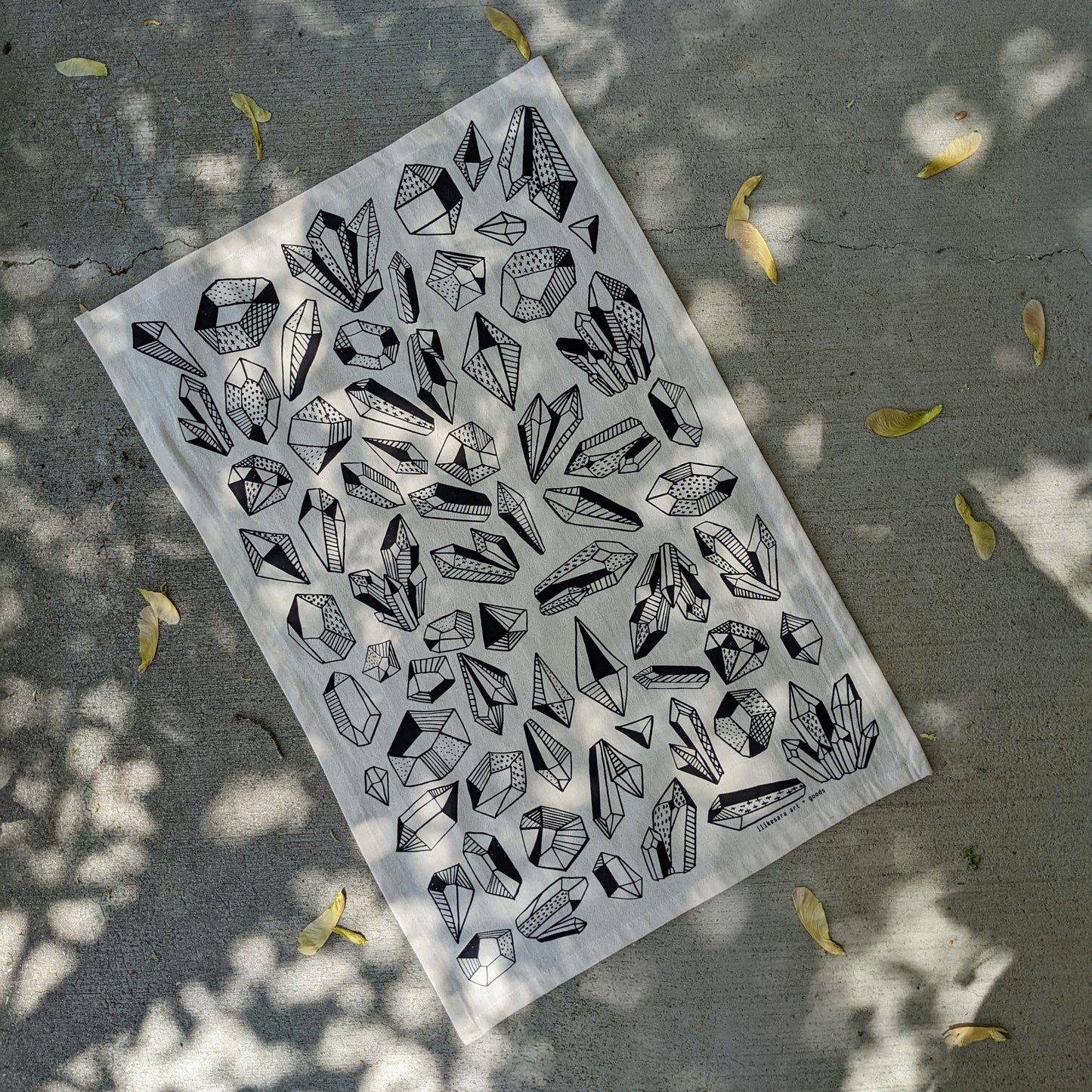 tea towel | gem - crystal pattern cotton flour sack dish cloth