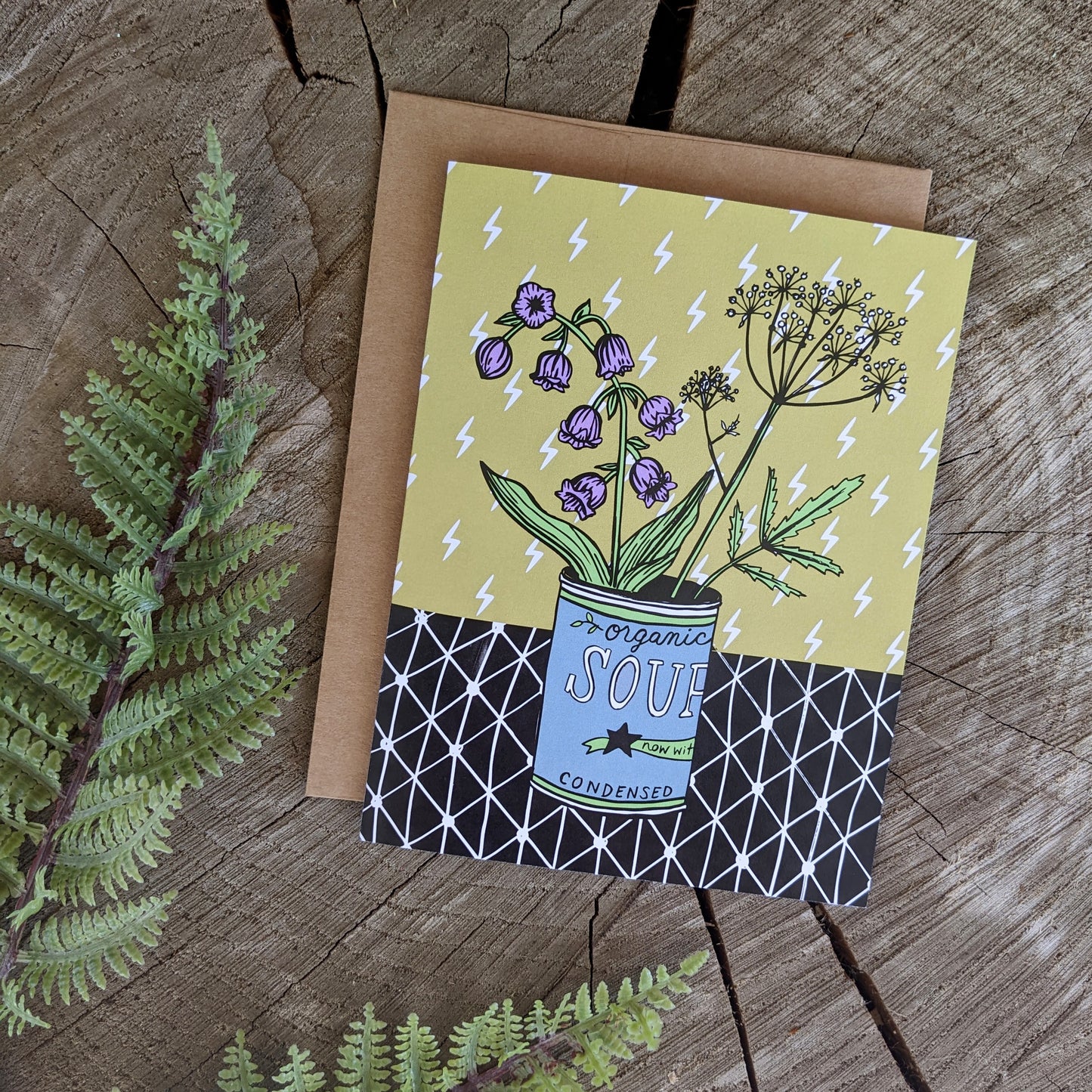 greeting card | pretty poison - anytime friendship flower