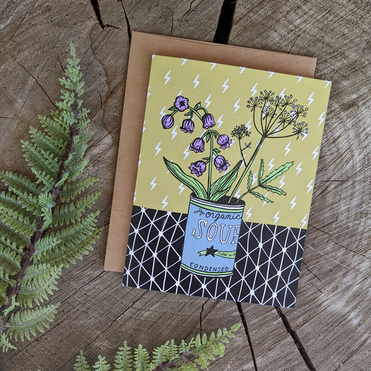 greeting card | pretty poison - anytime friendship flower