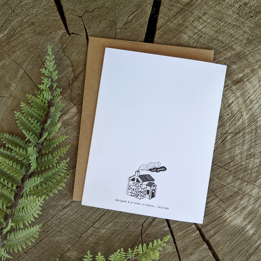 greeting card | thank you village - blockprint houses