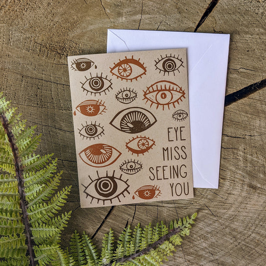 greeting card | eye miss seeing you