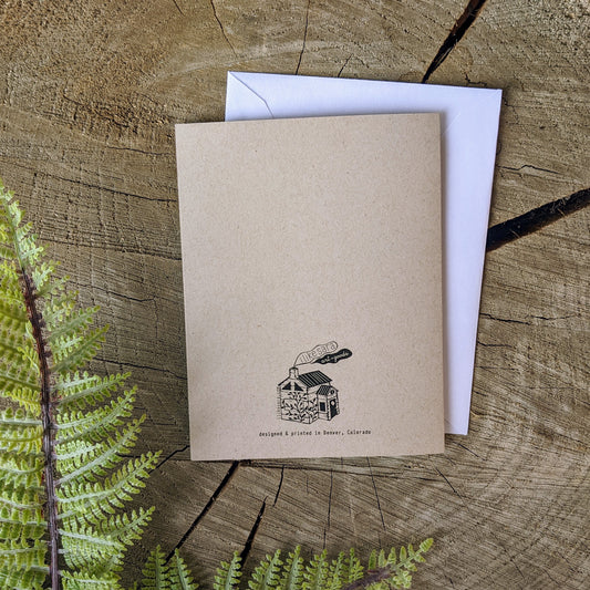 greeting card | good luck rabbit foot