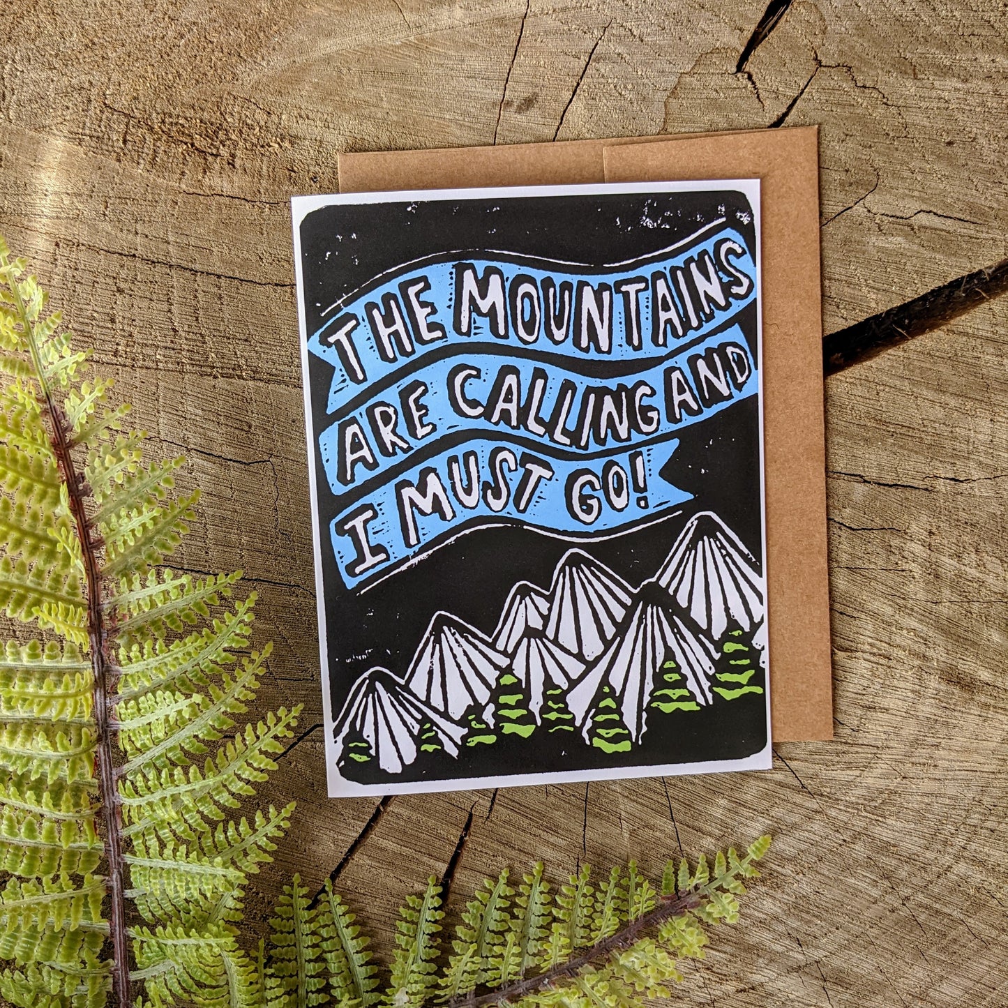 greeting card | mountains calling - anytime adventure