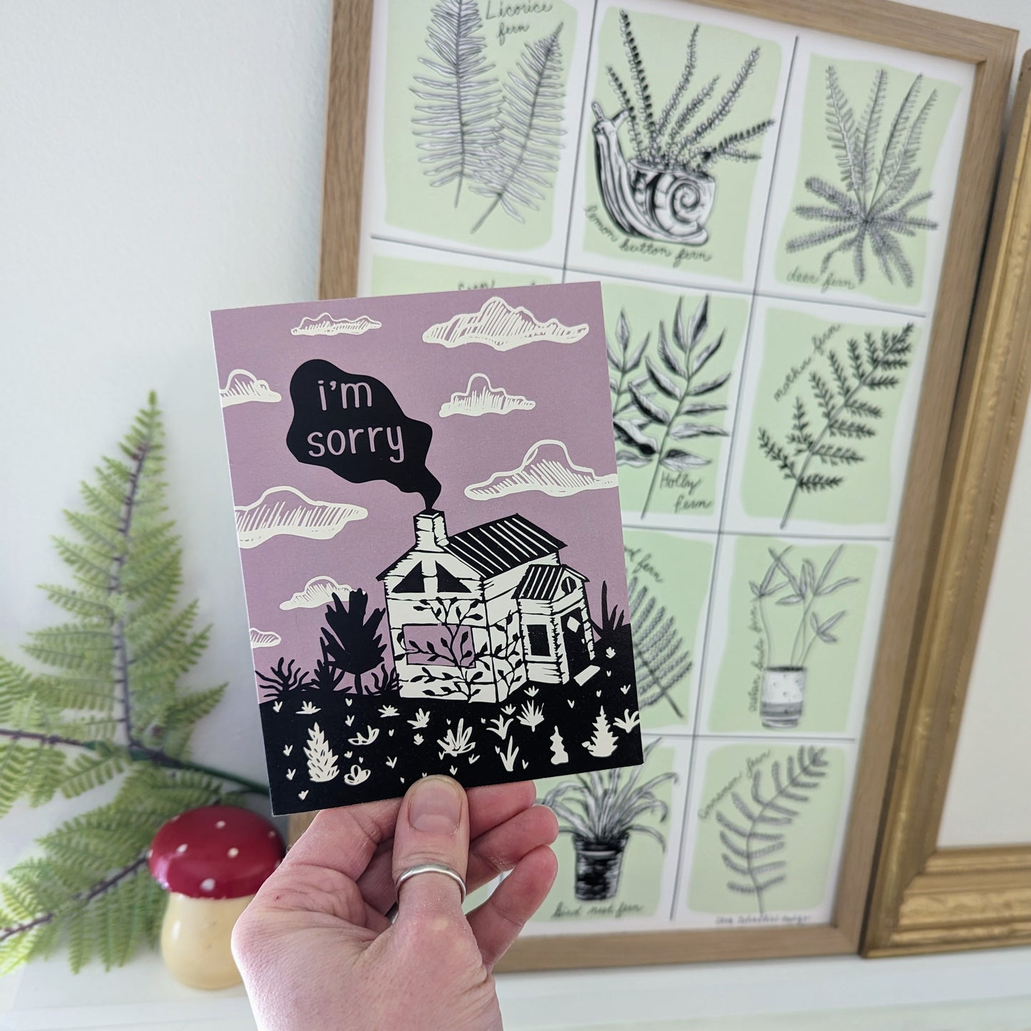 greeting card | i'm sorry house - sympathy get well