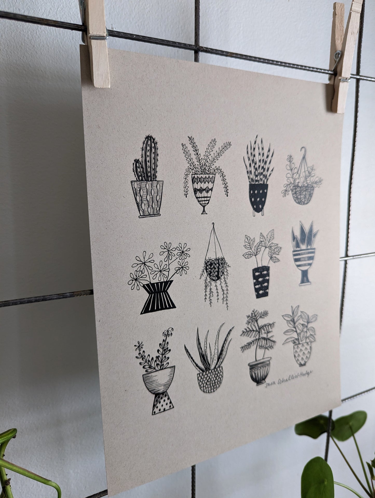 art print | houseplant
