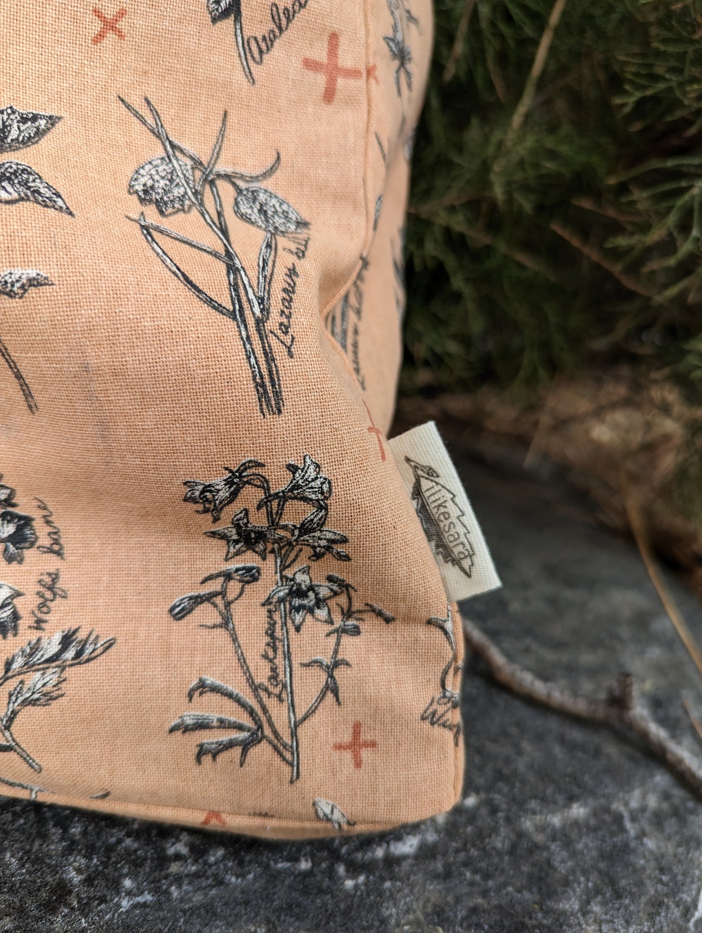 tote bag | fatal florals - pink poisonous flower canvas screenprinted tote
