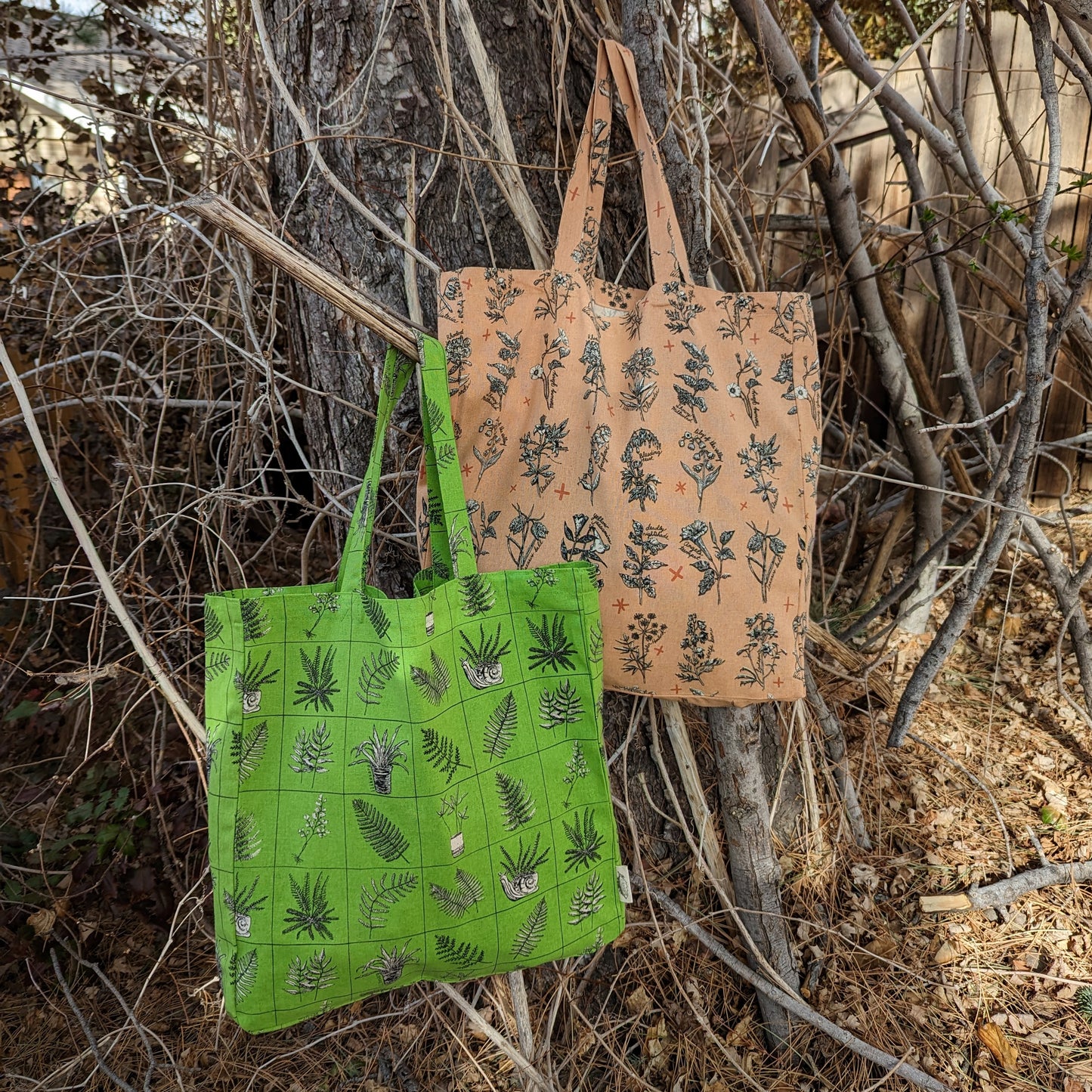 tote bag | fatal florals - pink poisonous flower canvas screenprinted tote