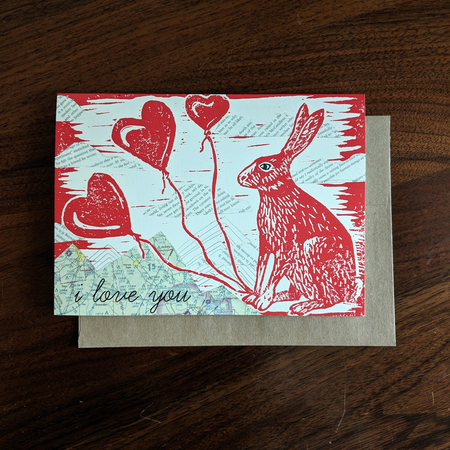 greeting card | i love you bunny - love Valentine rabbit