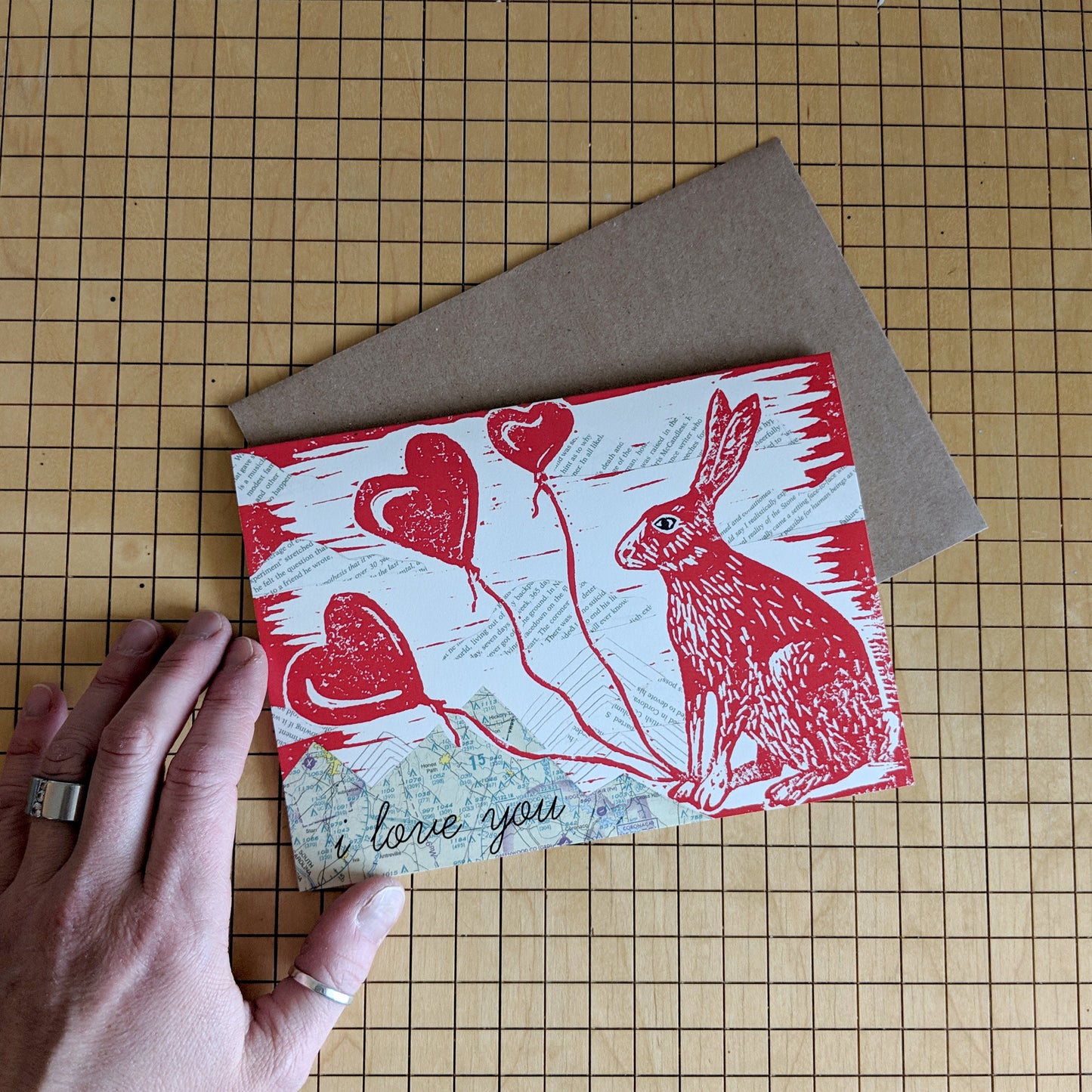 greeting card | i love you bunny - love Valentine rabbit
