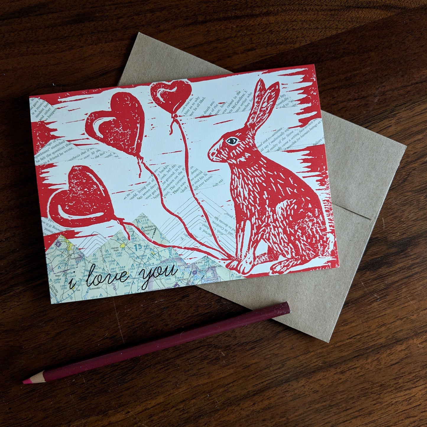 greeting card | i love you bunny - love Valentine rabbit