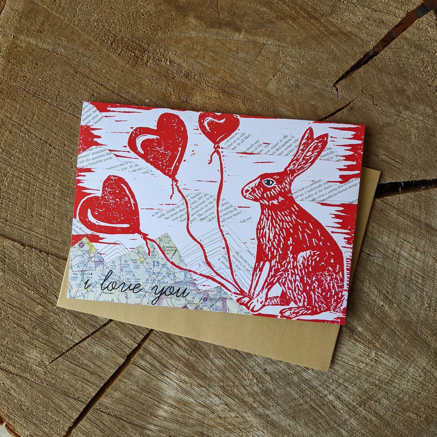 greeting card | i love you bunny - love Valentine rabbit