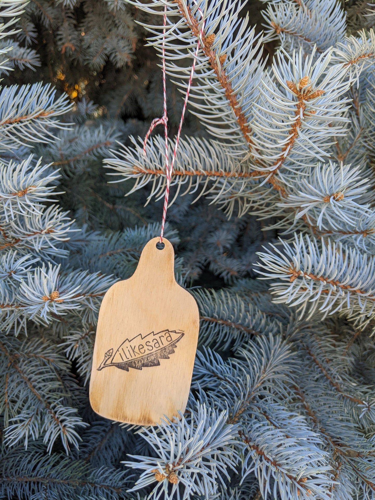 wooden ornament | mushroom bottle - laser-cut birch plywood Christmas decor