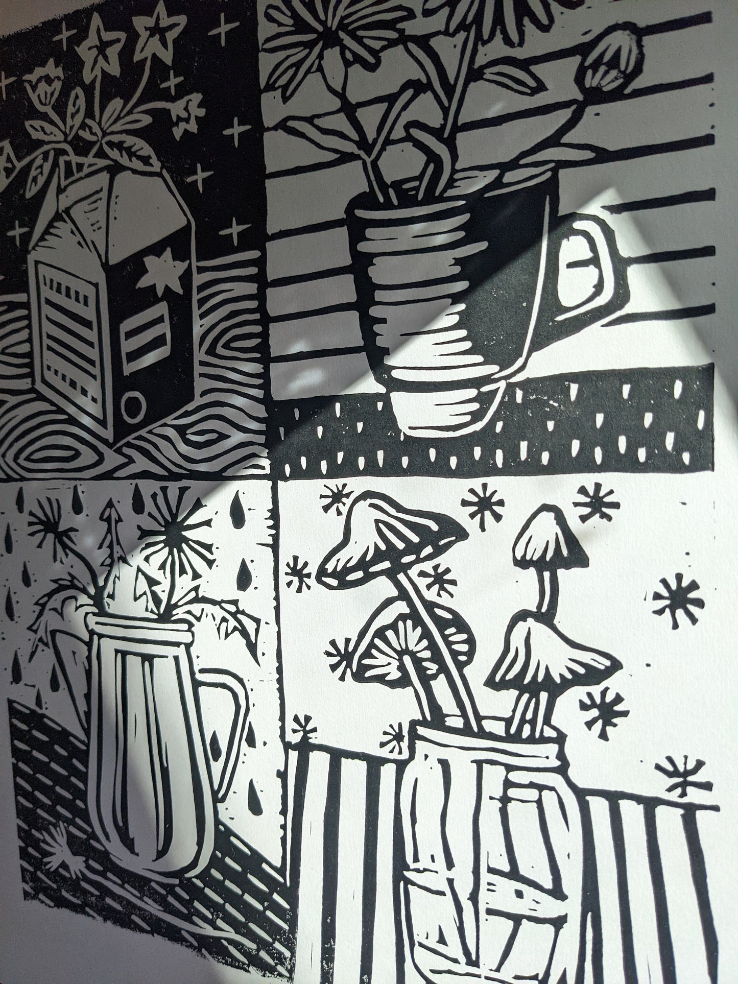 handprinted blockprint | vessel