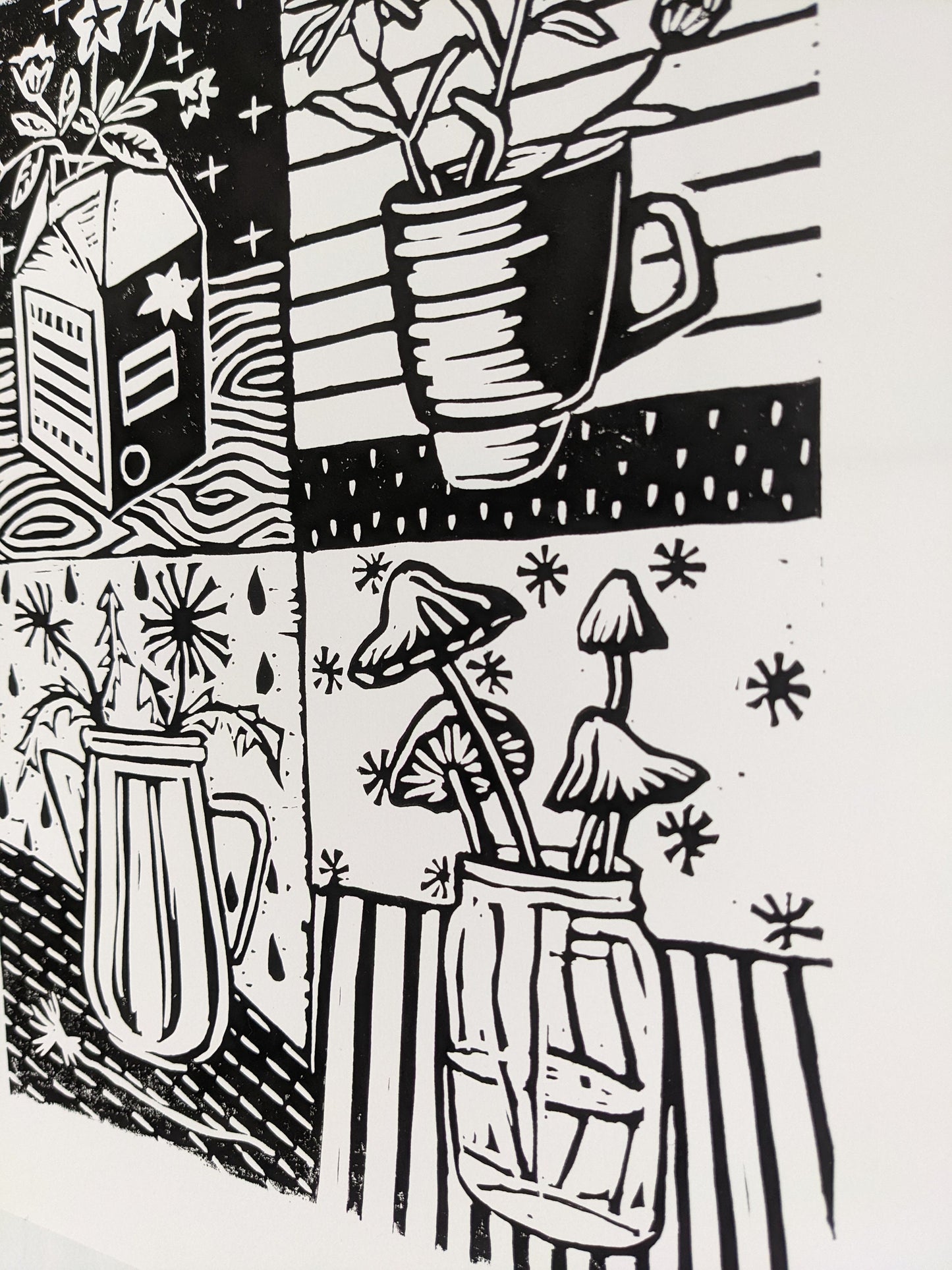 handprinted blockprint | vessel