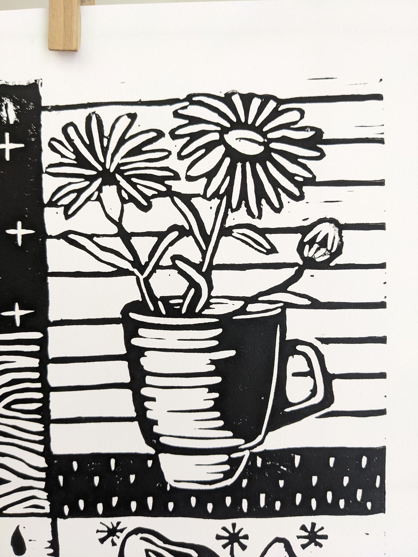 handprinted blockprint | vessel