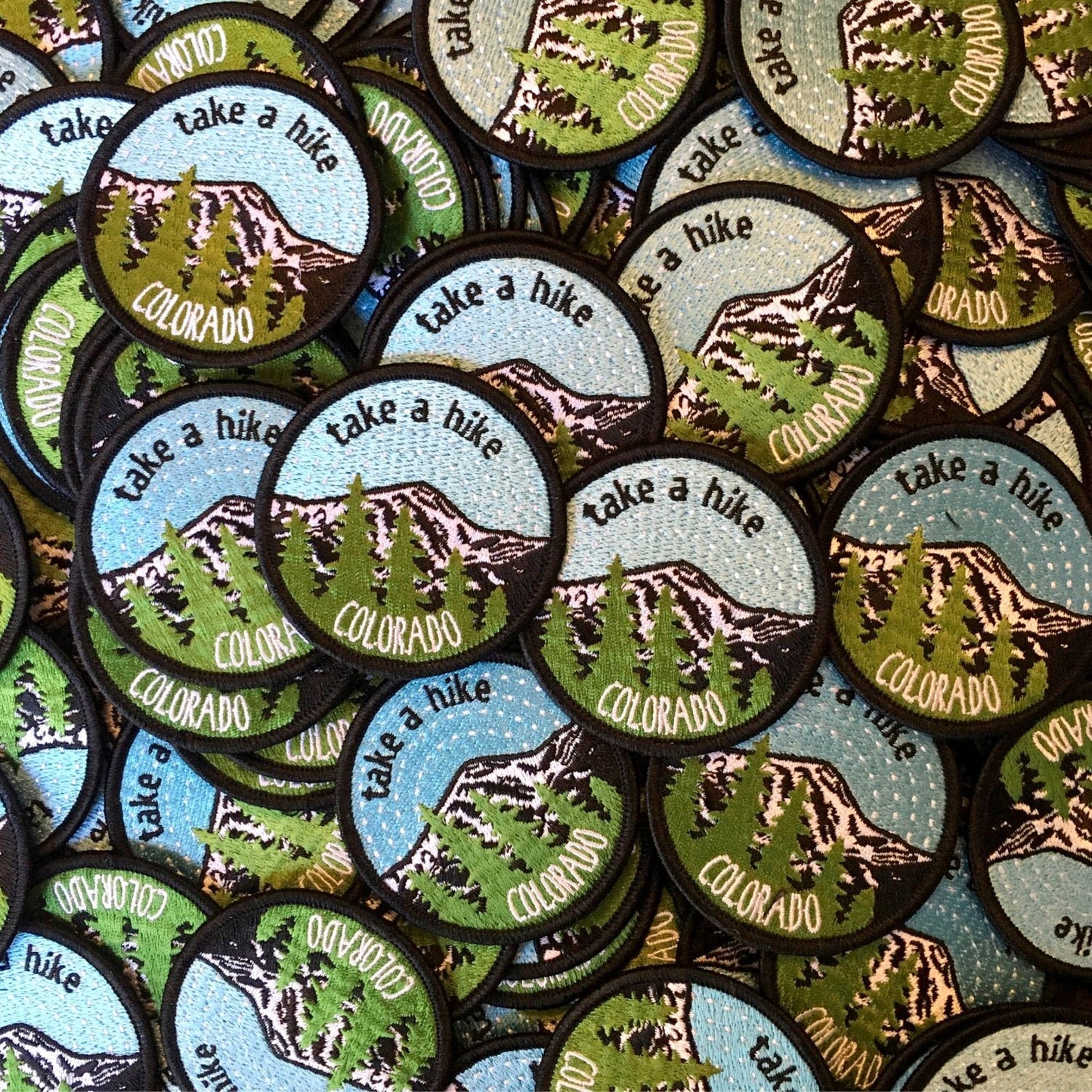 iron-on patch | take a hike Colorado - 2.5" round