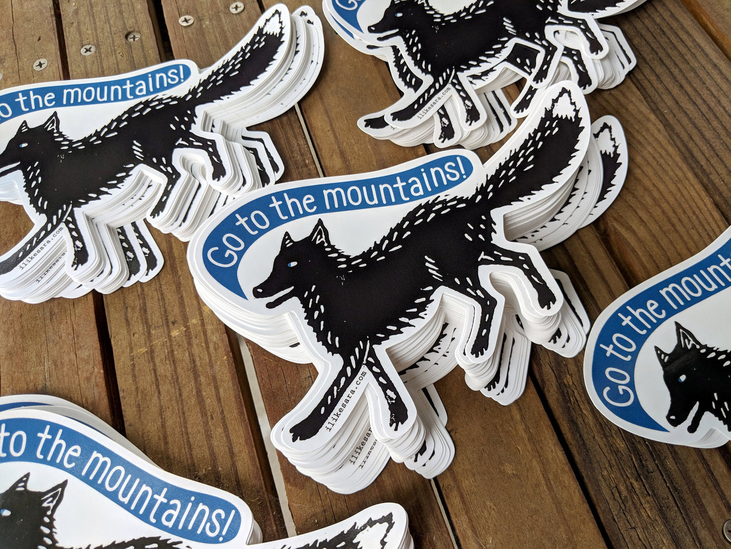 sticker | go to the mountains fox
